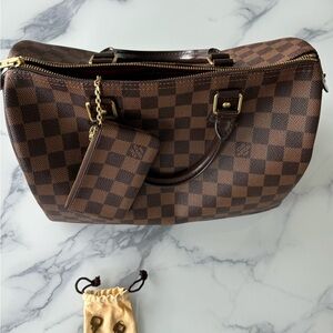 Louis Vuitton Speedy 30 Handbag with Coin Purse